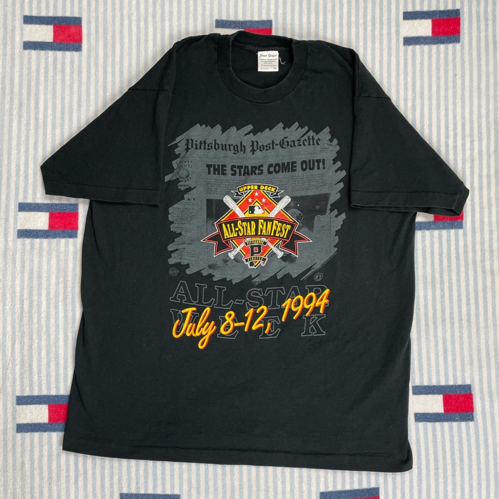 Vintage 1994 Pittsburgh Pirates MLB All Star front page short sleeve tee shirt